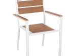 ΠΟΛΥΘΡΟΝΑ ΑΛΟΥΜΙΝΙΟΥ SAGA HM5981.01 ΛΕΥΚΗ-POLYWOOD ΣΕ ΦΥΣΙΚΟ 55x55x86Υεκ.