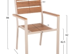 ΠΟΛΥΘΡΟΝΑ ΑΛΟΥΜΙΝΙΟΥ SAGA HM5981.04 ΣΑΜΠΑΝΙ-POLYWOOD ΣΕ ΦΥΣΙΚΟ 55x55x86Υεκ.