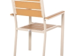 ΠΟΛΥΘΡΟΝΑ ΑΛΟΥΜΙΝΙΟΥ SAGA HM5981.04 ΣΑΜΠΑΝΙ-POLYWOOD ΣΕ ΦΥΣΙΚΟ 55x55x86Υεκ.