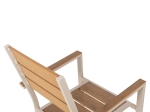 ΠΟΛΥΘΡΟΝΑ ΑΛΟΥΜΙΝΙΟΥ SAGA HM5981.04 ΣΑΜΠΑΝΙ-POLYWOOD ΣΕ ΦΥΣΙΚΟ 55x55x86Υεκ.