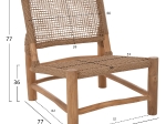 ΚΑΡΕΚΛΑ LONDER HM5986 ΞΥΛΟ TEAK ΣΕ ΦΥΣΙΚΟ ΚΑΙ ΣΥΝΘΕΤΙΚΟ RATTAN 63x77x77Υεκ.