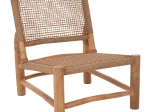 ΚΑΡΕΚΛΑ LONDER HM5986 ΞΥΛΟ TEAK ΣΕ ΦΥΣΙΚΟ ΚΑΙ ΣΥΝΘΕΤΙΚΟ RATTAN 63x77x77Υεκ.