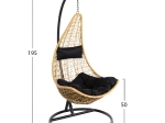 ΚΡΕΜΑΣΤΗ ΠΟΛΥΘΡΟΝΑ ΦΩΛΙΑ MILLIE HM5996.04 ΜΕΤΑΛΛΟ ΜΑΥΡΟ-ΣΥΝΘ.RATTAN ΜΠΕΖ Φ95x195Υεκ.