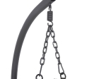 ΚΡΕΜΑΣΤΗ ΠΟΛΥΘΡΟΝΑ ΦΩΛΙΑ MILLIE HM5997.10 ΜΕΤΑΛΛΟ-ΣΥΝΘ.RATTAN ΓΚΡΙ 90x75x190Υεκ.