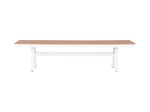 ΠΑΓΚΑΚΙ ΑΛΟΥΜΙΝΙΟΥ TAWNEE HM6038.02 ΛΕΥΚΟ-POLYWOOD ΚΑΘΙΣΜΑ ΦΥΣΙΚΟ 150x36x45Υεκ.