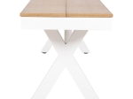 ΠΑΓΚΑΚΙ ΑΛΟΥΜΙΝΙΟΥ TAWNEE HM6038.02 ΛΕΥΚΟ-POLYWOOD ΚΑΘΙΣΜΑ ΦΥΣΙΚΟ 150x36x45Υεκ.