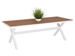 ΤΡΑΠΕΖΙ ΑΛΟΥΜΙΝΙΟΥ ΟΡΘΟΓΩΝΙΟ TAWNEE HM6039.02 ΛΕΥΚΟ-POLYWOOD ΦΥΣΙΚΟ 219,5x89,5x73Υ