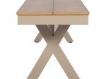 ΠΑΓΚΑΚΙ ΑΛΟΥΜΙΝΙΟΥ TAWNEE HM6040.04 ΣΑΜΠΑΝΙ-POLYWOOD ΚΑΘΙΣΜΑ ΦΥΣΙΚΟ 220x36x44,5Υεκ.