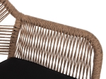 ΠΟΛΥΘΡΟΝΑ TOPIN HM6048.02 ΑΛΟΥΜΙΝΙΟ ΜΑΥΡΟ-P.E. RATTAN ΜΠΕΖ-ΜΑΞΙΛΑΡΙ ΜΑΥΡΟ 57x65x84Υ εκ