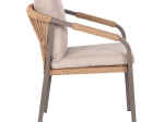 ΠΟΛΥΘΡΟΝΑ MAERLY HM6051.04 ΣΑΜΠΑΝΙ ΑΛΟΥΜΙΝΙΟ-P.E.RATTAN ΦΥΣΙΚΟ-ΜΑΞΙΛΑΡΙΑ ΜΠΕΖ 55,5x62,5x85Υ εκ.