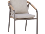 ΠΟΛΥΘΡΟΝΑ MAERLY HM6051.04 ΣΑΜΠΑΝΙ ΑΛΟΥΜΙΝΙΟ-P.E.RATTAN ΦΥΣΙΚΟ-ΜΑΞΙΛΑΡΙΑ ΜΠΕΖ 55,5x62,5x85Υ εκ.