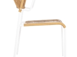 ΚΑΡΕΚΛΑ SUKI HM6053.01 ΜΕΤΑΛΛO ΛΕΥΚΟ KAI ΣΥΝΘ. RATTAN ΣΕ ΦΥΣΙΚΟ 54x62x80Υεκ