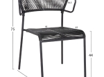ΚΑΡΕΚΛΑ SUKI HM6053.02 ΜΕΤΑΛΛO KAI ΣΥΝΘΕΤΙΚΟ RATTAN ΣΕ ΜΑΥΡΟ 54x62x80Υεκ