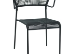 ΚΑΡΕΚΛΑ SUKI HM6053.02 ΜΕΤΑΛΛO KAI ΣΥΝΘΕΤΙΚΟ RATTAN ΣΕ ΜΑΥΡΟ 54x62x80Υεκ