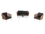 ΣΑΛΟΝΙ ΕΞ.ΧΩΡΟΥ 4ΤΜΧ FREJA HM6057.01 ΑΛΟΥΜ. ΛΕΥΚΟ-PE RATTAN ΜΠΕΖ-ΑΝΘΡΑΚΙ ΜΑΞΙΛΑΡΙΑ