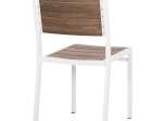 ΚΑΡΕΚΛΑ ΑΛΟΥΜΙΝΙΟΥ SAGA HM6063.01 ΛΕΥΚΗ ΜΕ POLYWOOD 46x52x86Υεκ.
