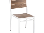 ΚΑΡΕΚΛΑ ΑΛΟΥΜΙΝΙΟΥ SAGA HM6063.01 ΛΕΥΚΗ ΜΕ POLYWOOD 46x52x86Υεκ.