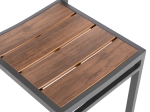 ΚΑΡΕΚΛΑ ΑΛΟΥΜΙΝΙΟΥ SAGA HM6063.02 ΣΚΟΥΡΟ ΓΚΡΙ ΜΕ POLYWOOD 46x52x86Υεκ.