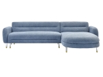 ΚΑΝΑΠΕΣ ΓΩΝΙΑ ΑΝΑΣΤΡ. FLYER HM6072.06 MIST BLUE ΥΦΑΣΜΑ-ΜΕΤΑΛ.ΠΟΔΙΑ 285x86-172x74Υεκ
