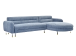 ΚΑΝΑΠΕΣ ΓΩΝΙΑ ΑΝΑΣΤΡ. FLYER HM6072.06 MIST BLUE ΥΦΑΣΜΑ-ΜΕΤΑΛ.ΠΟΔΙΑ 285x86-172x74Υεκ