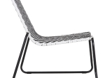 ΜΕΤΑΛΛΙΚΗ ΚΑΡΕΚΛΑ PONY HM6082 ΜΑΥΡΟ & ΑΣΠΡΟ ΣΥΝΘ.RATTAN 66x68x75Υεκ.