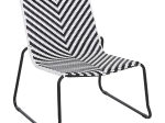 ΜΕΤΑΛΛΙΚΗ ΚΑΡΕΚΛΑ PONY HM6082 ΜΑΥΡΟ & ΑΣΠΡΟ ΣΥΝΘ.RATTAN 66x68x75Υεκ.