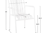 ΠΟΛΥΘΡΟΝΑ ΑΛΟΥΜΙΝΙΟΥ RACHEL HM6088.02 ΛΕΥΚΗ 63x58x85Υεκ.