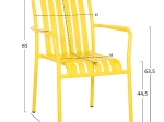 ΠΟΛΥΘΡΟΝΑ ΑΛΟΥΜΙΝΙΟΥ RACHEL HM6088.06 ΚΙΤΡΙΝΗ 63x58x85Υεκ.