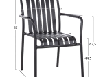 ΠΟΛΥΘΡΟΝΑ ΑΛΟΥΜΙΝΙΟΥ RACHEL HM6088.10 ΑΝΘΡΑΚΙ 63x58x85Υεκ.