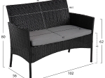 ΣΕΤ ΣΑΛΟΝΙ 4ΤΜΧ STASIA HM6089.10 ΣΥΝΘ.RATTAN ΜΑΥΡΟ-ΓΚΡΙ ΜΑΞΙΛΑΡΙΑ