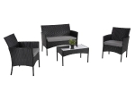 ΣΕΤ ΣΑΛΟΝΙ 4ΤΜΧ STASIA HM6089.10 ΣΥΝΘ.RATTAN ΜΑΥΡΟ-ΓΚΡΙ ΜΑΞΙΛΑΡΙΑ