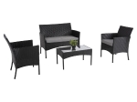 ΣΕΤ ΣΑΛΟΝΙ 4ΤΜΧ STASIA HM6089.10 ΣΥΝΘ.RATTAN ΜΑΥΡΟ-ΓΚΡΙ ΜΑΞΙΛΑΡΙΑ