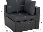 ΠΟΛΥΜΟΡΦΙΚΟ ΣΕΤ ΣΑΛΟΝΙ 7TMX GREN HM6091 ΣΥΝΘ.RATTAN ΑΝΘΡΑΚΙ-ΓΥΑΛΙ ΑΣΦΑΛΕΙΑΣ