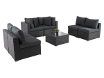 ΠΟΛΥΜΟΡΦΙΚΟ ΣΕΤ ΣΑΛΟΝΙ 7TMX GREN HM6091 ΣΥΝΘ.RATTAN ΑΝΘΡΑΚΙ-ΓΥΑΛΙ ΑΣΦΑΛΕΙΑΣ