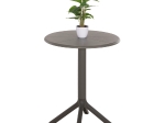 ΤΡΑΠΕΖΙ ΠΟΛΥΠΡΟΠΥΛΕΝΙΟΥ ΣΤΡΟΓΓΥΛΟ TERRIN HM6124.15 OLIVE GREEN Φ60x75Υεκ.