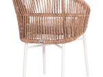 ΠΟΛΥΘΡΟΝΑ ΑΛΟΥΜΙΝΙΟΥ ORIN HM6265.02 ΛΕΥΚΗ-P.E.RATTAN ΦΥΣΙΚΟ-ΜΠΕΖ ΜΑΞΙΛΑΡΙΑ 58x61x75Υ