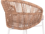 ΠΟΛΥΘΡΟΝΑ ΑΛΟΥΜΙΝΙΟΥ ORIN HM6265.02 ΛΕΥΚΗ-P.E.RATTAN ΦΥΣΙΚΟ-ΜΠΕΖ ΜΑΞΙΛΑΡΙΑ 58x61x75Υ