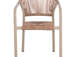 ΠΟΛΥΘΡΟΝΑ ΑΛΟΥΜΙΝΙΟΥ LUCCI HM6266.02 MOKA ΣΚΕΛΕΤΟΣ-P.E.RATTAN ΦΥΣΙΚΟ 58x56x79Υεκ