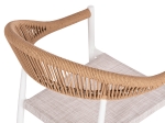 ΠΟΛΥΘΡΟΝΑ BERG HM6284.01 ΑΛΟΥΜΙΝΙΟ & TEXTILENE ΛΕΥΚΟ--P.E.TWISTED RATTAN 55x56x79Υεκ