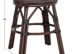 ΣΚΑΜΠΟ ΑΛΟΥΜΙΝΙΟΥ CHINO HM6285.01 BAMBOO LOOK ΚΑΦΕ-TEXTILENE ΚΑΦΕ Φ36x46Υεκ.