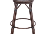 ΣΚΑΜΠΟ ΑΛΟΥΜΙΝΙΟΥ ΜΕΣ.ΥΨΟΥΣ CHINO HM6286.01 BAMBOO LOOK & TEXTILENE ΚΑΦΕ 43x43x65Υεκ