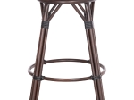 ΣΚΑΜΠΟ ΑΛΟΥΜΙΝΙΟΥ ΜΕΣ.ΥΨΟΥΣ CHINO HM6286.01 BAMBOO LOOK & TEXTILENE ΚΑΦΕ 43x43x65Υεκ