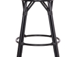 ΣΚΑΜΠΟ ΜΠΑΡ ΑΛΟΥΜΙΝΙΟΥ ΜΕΣΑΙΟΥ ΥΨΟΥΣ CHINO HM6286.02 BAMBOO LOOK & TEXTILENE ΜΑΥΡΟ 43x43x65Υεκ