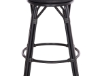 ΣΚΑΜΠΟ ΜΠΑΡ ΑΛΟΥΜΙΝΙΟΥ ΜΕΣΑΙΟΥ ΥΨΟΥΣ CHINO HM6286.02 BAMBOO LOOK & TEXTILENE ΜΑΥΡΟ 43x43x65Υεκ