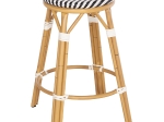 ΣΚΑΜΠΟ ΑΛΟΥΜΙΝΙΟΥ ΜΕΣ.ΥΨΟΥΣ CHINO HM6286.03 BAMBOO LOOK & TEXTILENE ΜΑΥΡΟ 43x43x65Υεκ