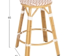 ΣΚΑΜΠΟ ΑΛΟΥΜΙΝΙΟΥ ΜΕΣ.ΥΨΟΥΣ CHINO HM6286.04 BAMBOO LOOK ΦΥΣΙΚΟ & TEXTILENE 43x43x65Υεκ