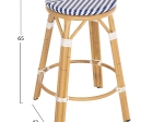 ΣΚΑΜΠΟ ΑΛΟΥΜΙΝΙΟΥ ΜΕΣ.ΥΨΟΥΣ CHINO HM6286.05 BAMBOO LOOK & TEXTILENE ΜΠΛΕ 43x43x65Υεκ