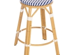 ΣΚΑΜΠΟ ΑΛΟΥΜΙΝΙΟΥ ΜΕΣ.ΥΨΟΥΣ CHINO HM6286.05 BAMBOO LOOK & TEXTILENE ΜΠΛΕ 43x43x65Υεκ