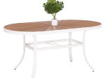 ΤΡΑΠΕΖΙ ΕΞΩΤ.ΧΩΡΟΥ TELAMO HM6288.02 ΑΛΟΥΜΙΝΙΟ ΛΕΥΚΟ & POLYWOOD 160X90Χ73.5Υεκ.