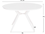 ΤΡΑΠΕΖΙ ΑΛΟΥΜΙΝΙΟΥ ΣΤΡΟΓΓΥΛΟ HIGER HM6290.02 Φ126x74Υεκ.